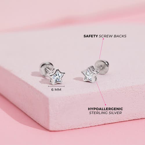Shop In Season Jewelry Cubic Zirconia Birthstone Star Earrings In April