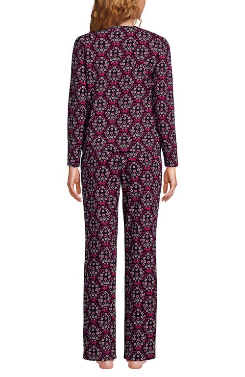 Lands' End Petite Knit 2 Piece Pajama Set In Multi