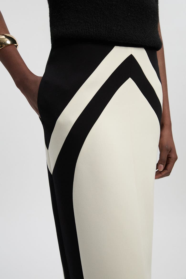 Colour Block Pencil Midi Skirt, Alternate, color, Mono