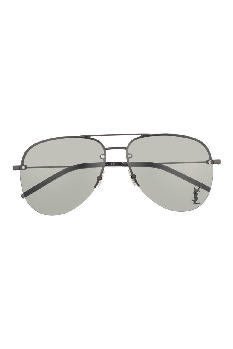 59mm Aviator Sunglasses, Main, color, BLACK BLACK GREY