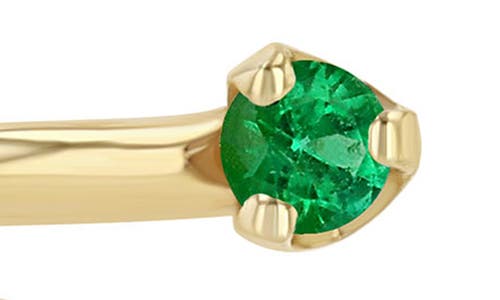 Zoë Chicco 14k Yellow Gold Emerald & Diamond Bypass Ring In Gold