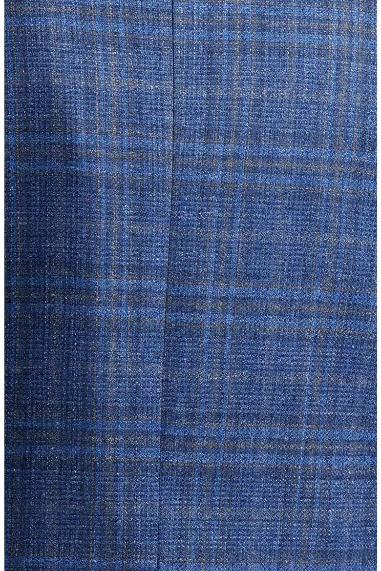 Midland Plaid Wool & Silk Blend Sport Coat, Alternate, color, BLUE