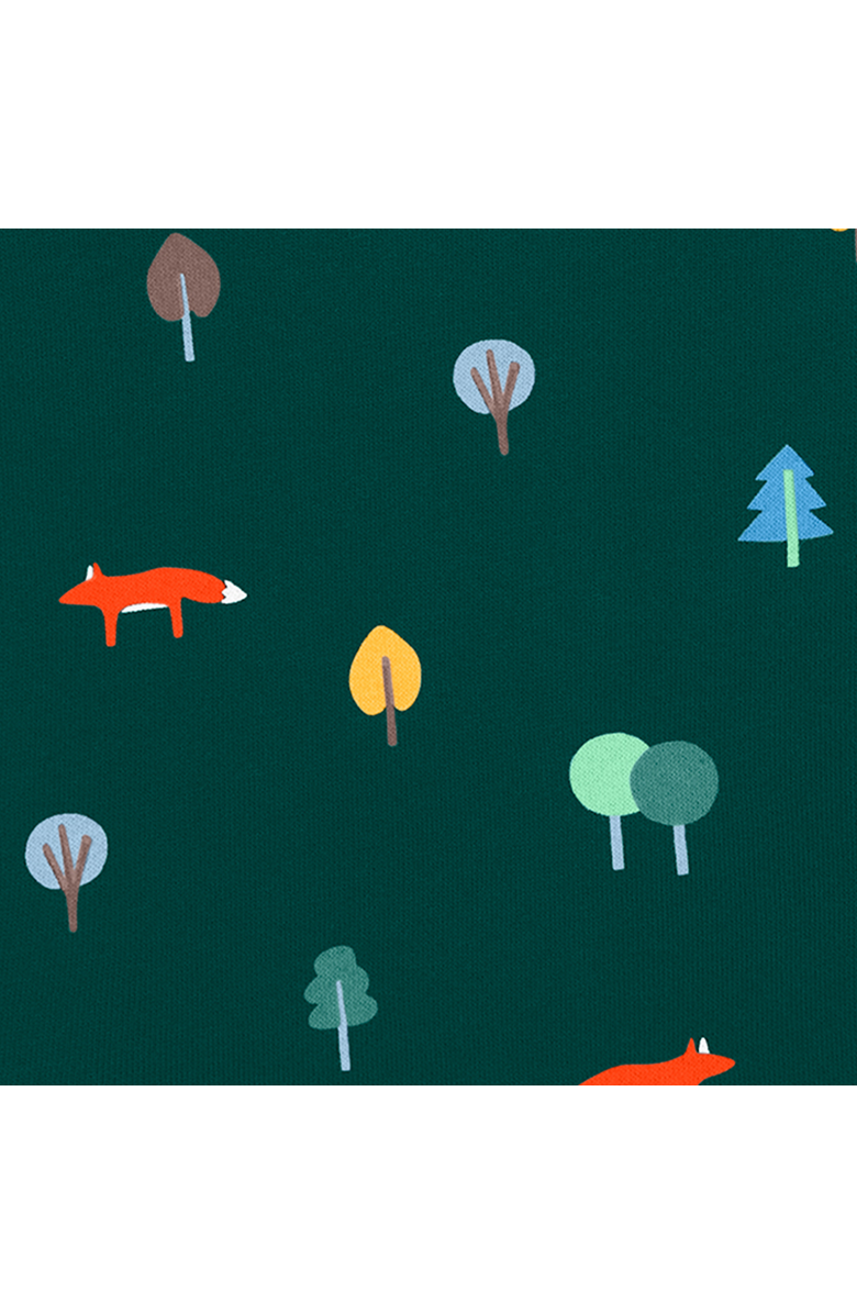 Primary Kids Organic Long Sleeve Pj Top, Alternate, color, Ivy Primary Forest