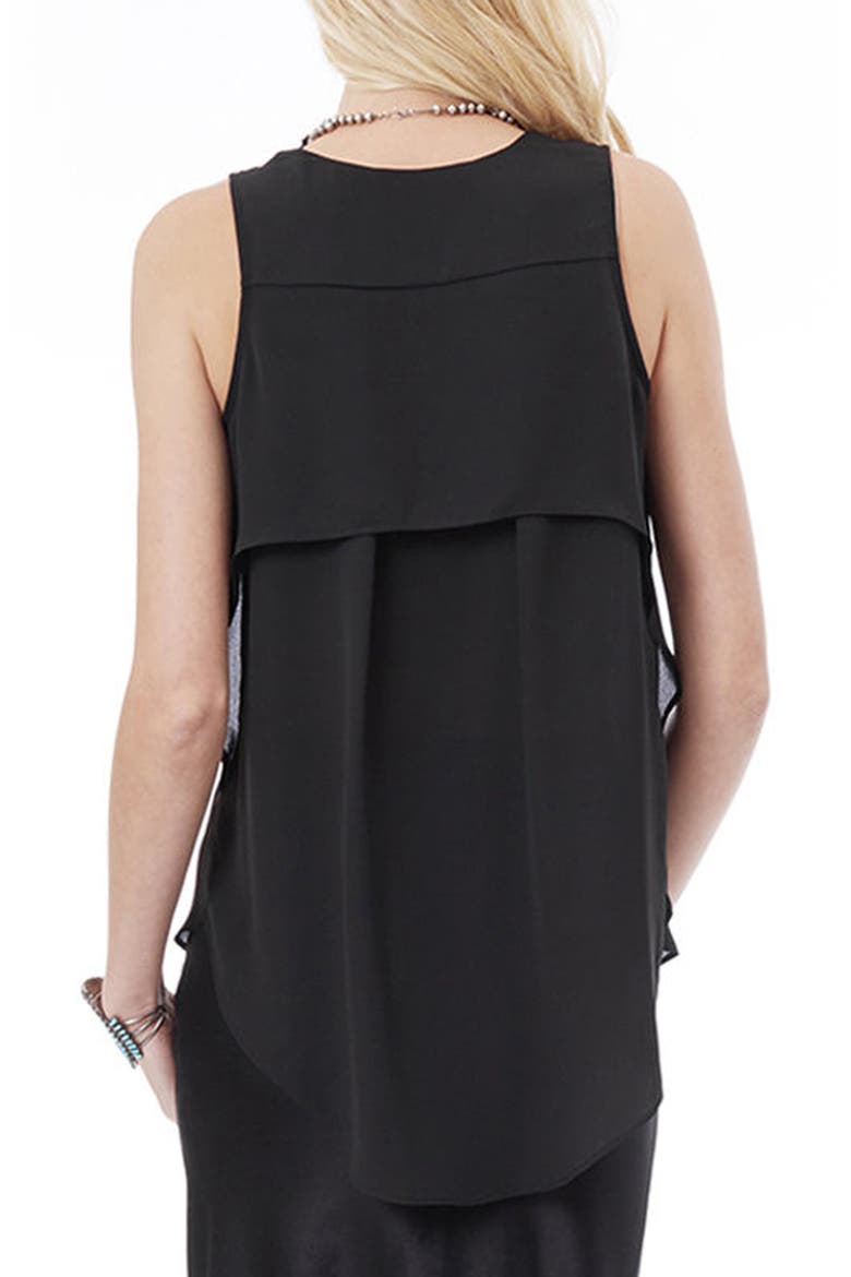 'Amanda' Print Maternity/Nursing Tank, Alternate, color, BLACK