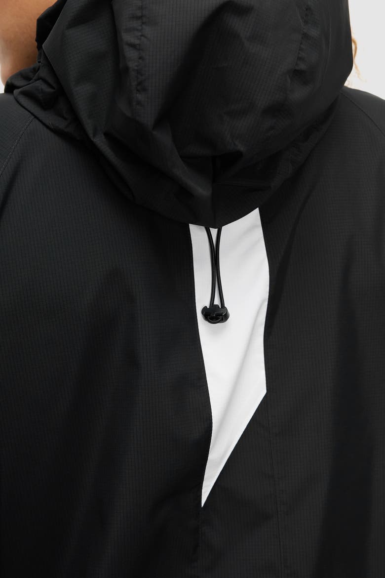 Woven Seamed Run Shell, Alternate, color, JET BLACK