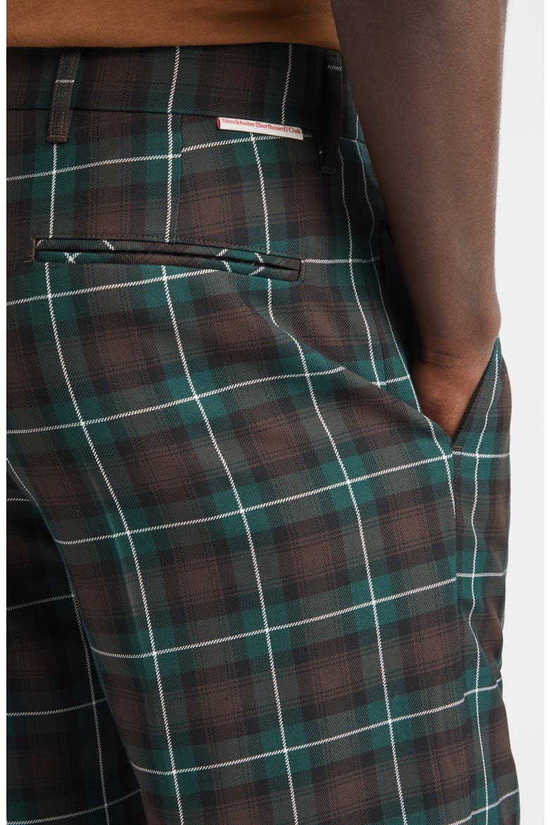 Sune Plaid Bootcut Pants, Alternate, color, GREEN CHECK