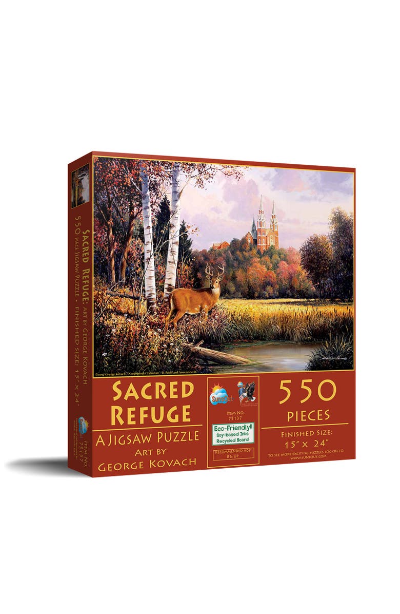 Sunsout Sacred Refuge 550 piece Jigsaw Puzzle for Adults, Main, color, Multicolor