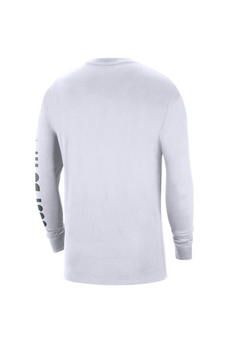 Men's Nike White Michigan State Spartans Heritage Max 90 Long Sleeve T-Shirt, Alternate, color, White