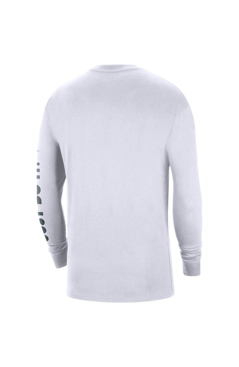 Nike Men's Nike White Michigan State Spartans Heritage Max 90 Long Sleeve T-Shirt, Alternate, color, White