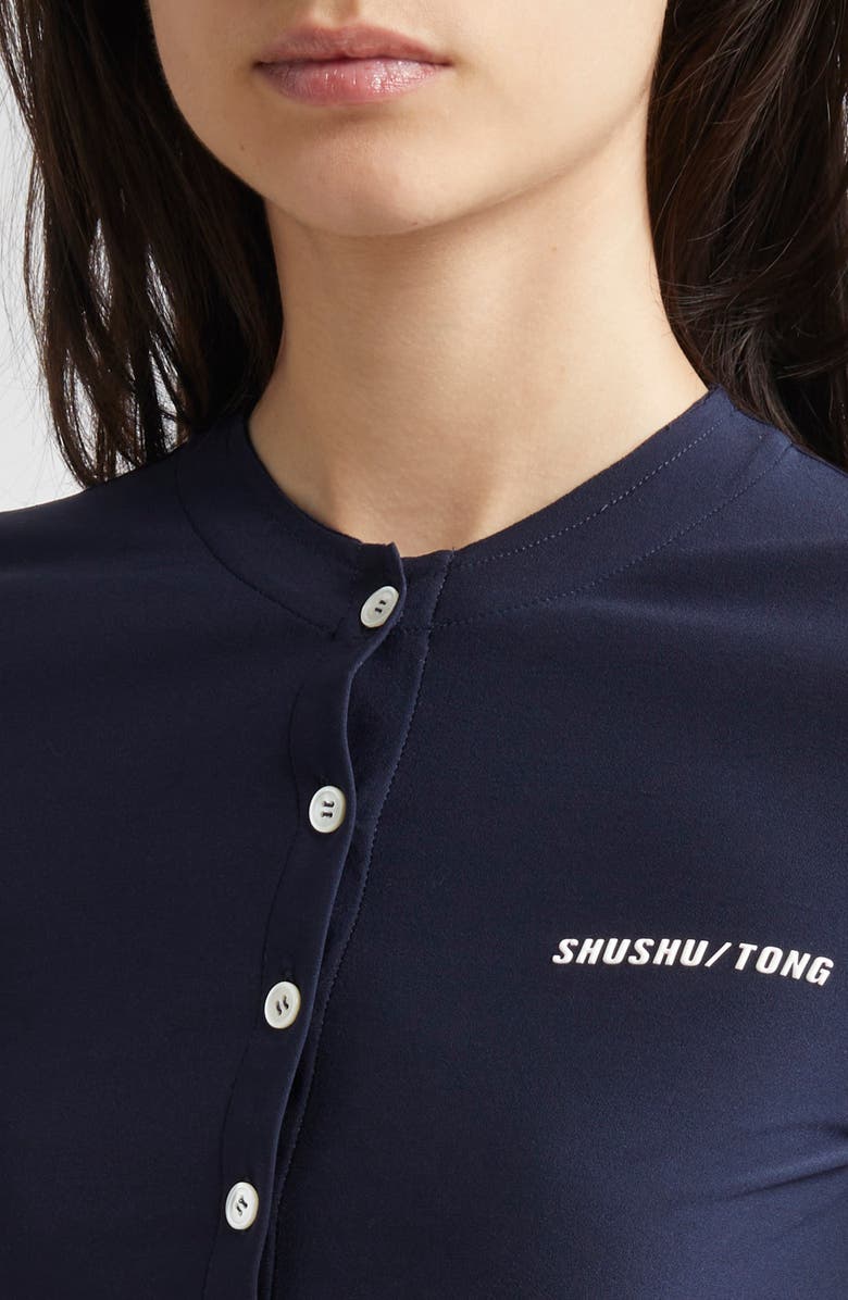 Shushu/Tong Logo Embroidered Crop Cardigan, Alternate, color, 