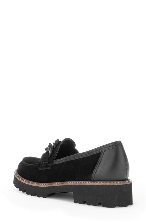 Gabor Chain Bit Loafer In Black