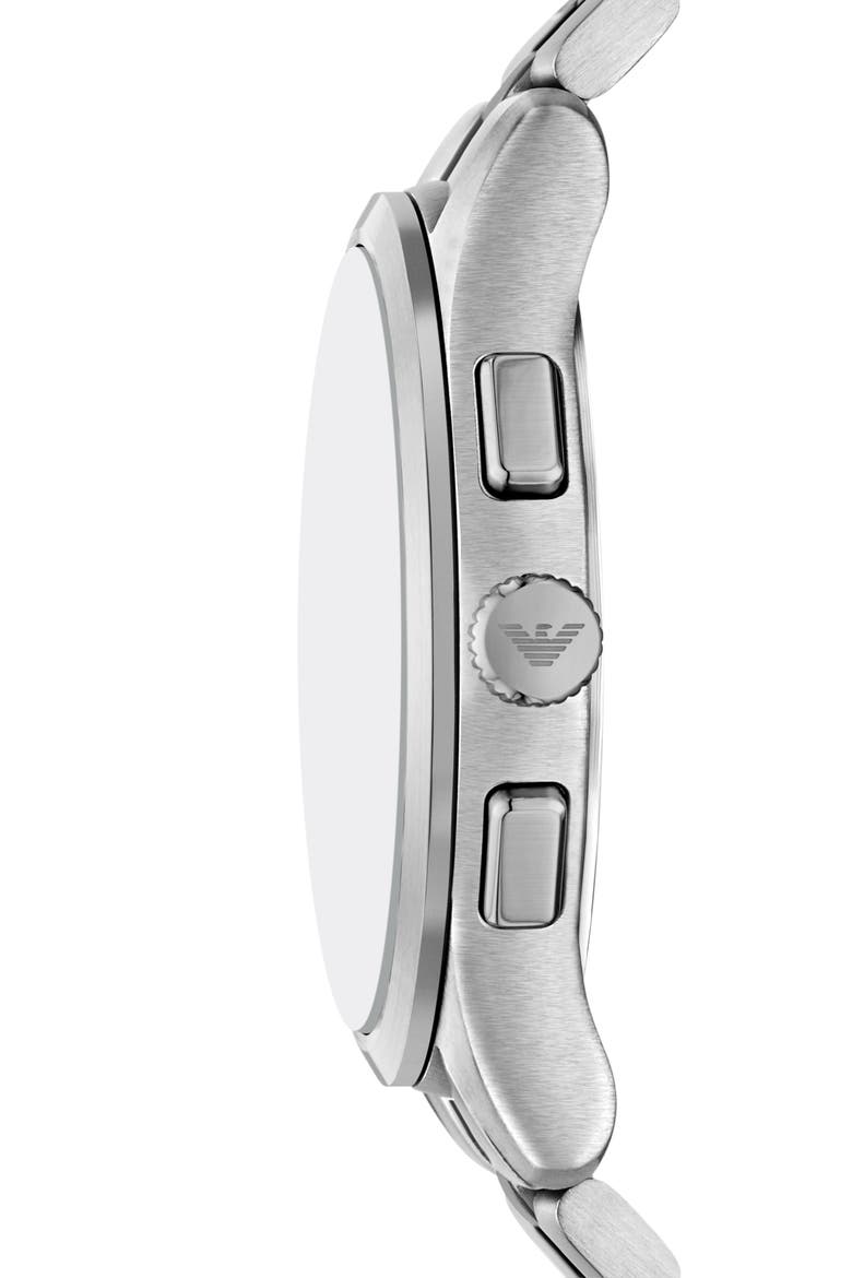 Chronograph Bracelet Watch, 42mm, Alternate, color, SILVER/BLUE