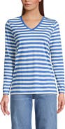 Lands' End Supima Cotton Long Sleeve V-Neck T-Shirt