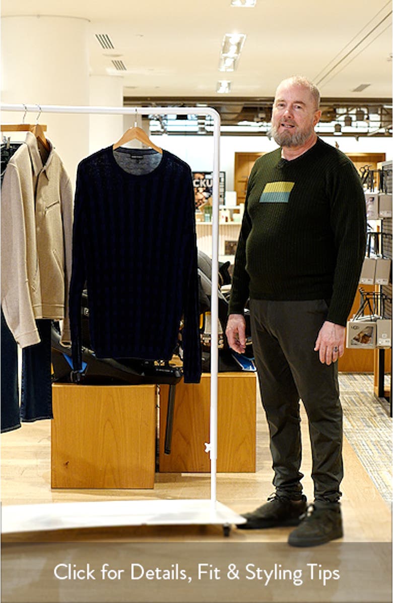 Lattice Texture Crewneck Sweater, sales video thumbnail