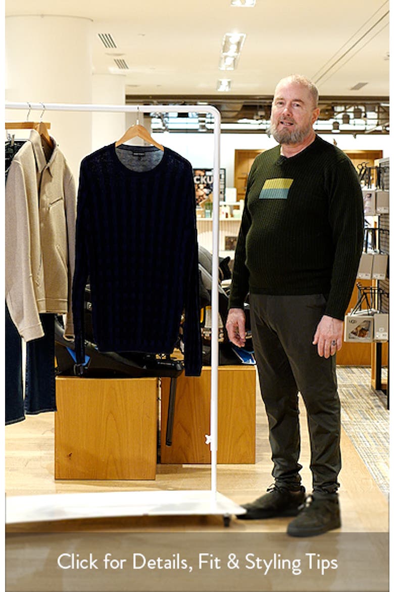 Lattice Texture Crewneck Sweater video
