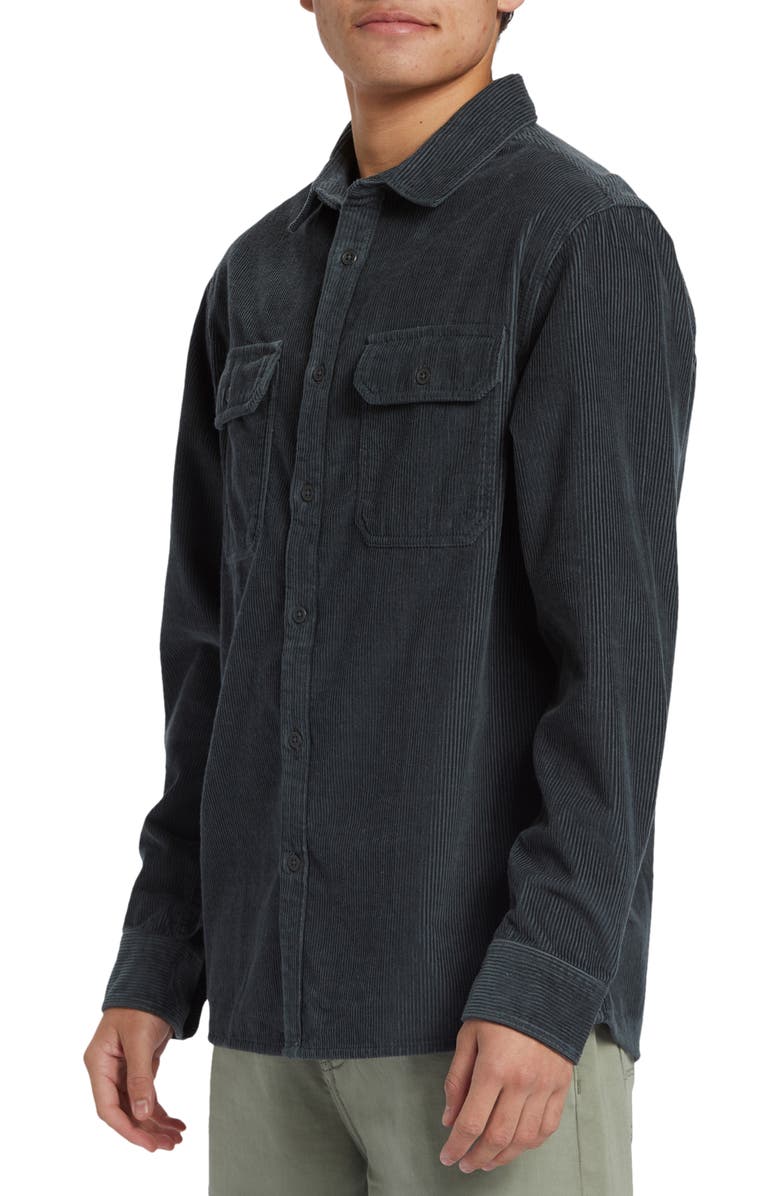 Quiksilver Venture Plaid Corduroy Button-Up Overshirt, Alternate, color, Urban Chic Print