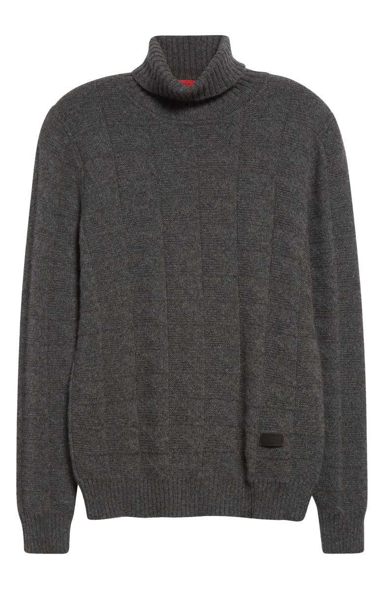 ISAIA Cashmere Turtleneck Sweater, Alternate, color, Dark Grey