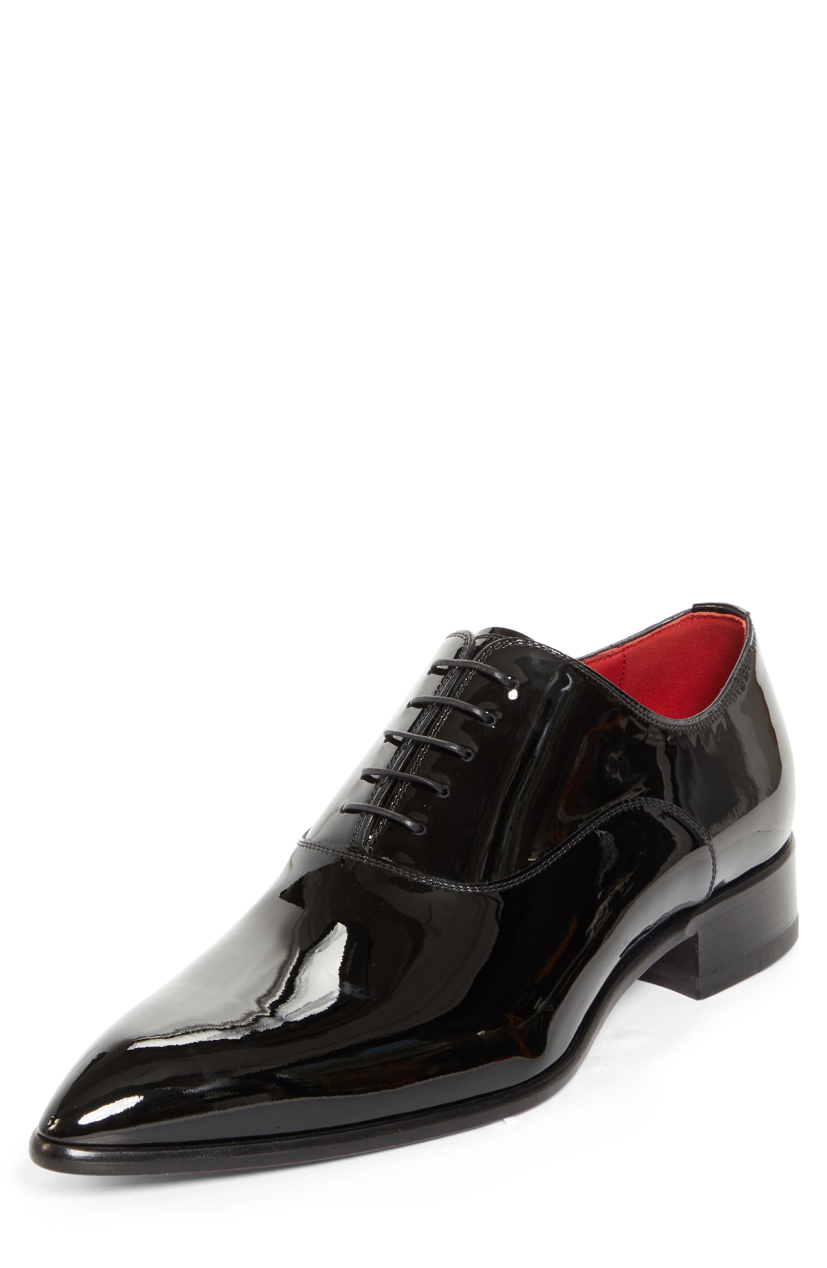 Christian Louboutin Pelvis Pointed Toe Oxford, Main, color, Black/ Lin Loubi