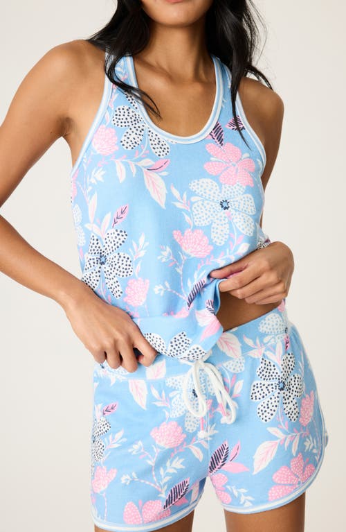 Pj Salvage Tropic Garden Print Pajama Shorts In Blue