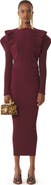 Lanvin Red Midi Skirt In Viscose