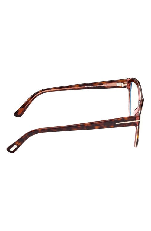 Tom Ford 54mm Cat Eye Blue Light Blocking Optical Glasses In Multi