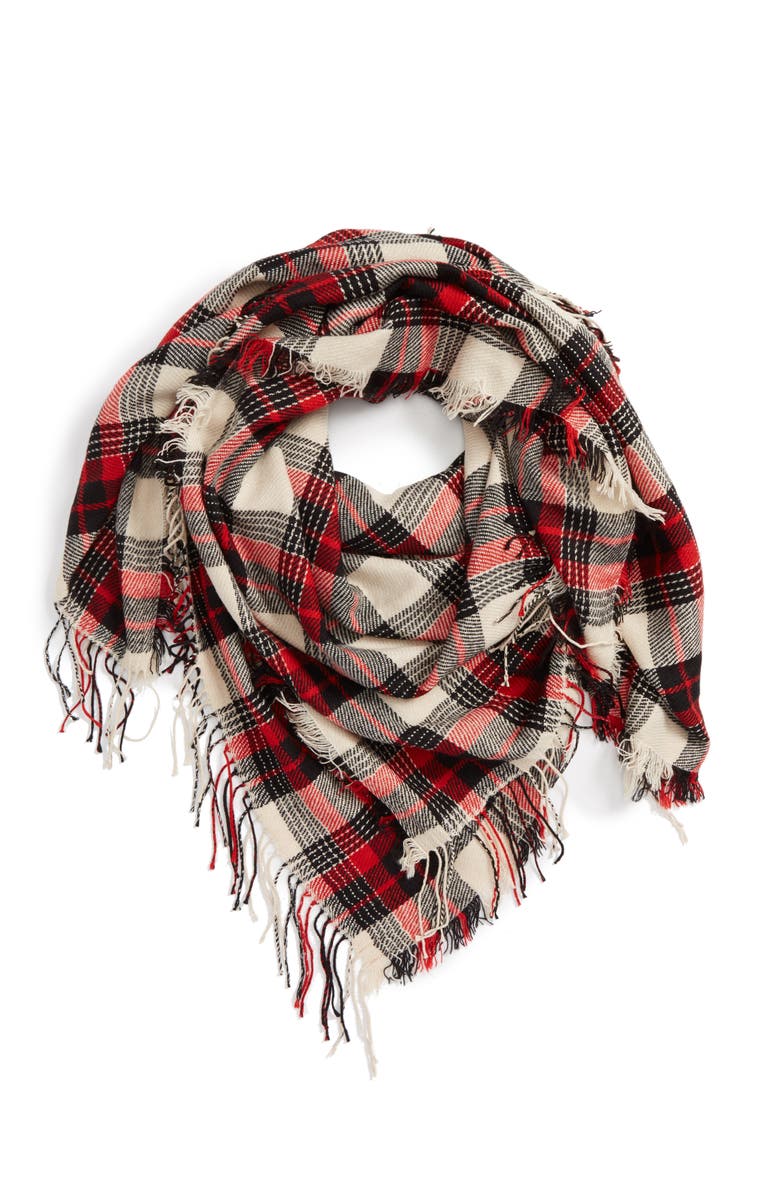 Madewell Plaid Scarf, Alternate, color, 