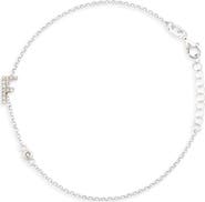 MESHMERISE Diamond Initial Bezel Bracelet