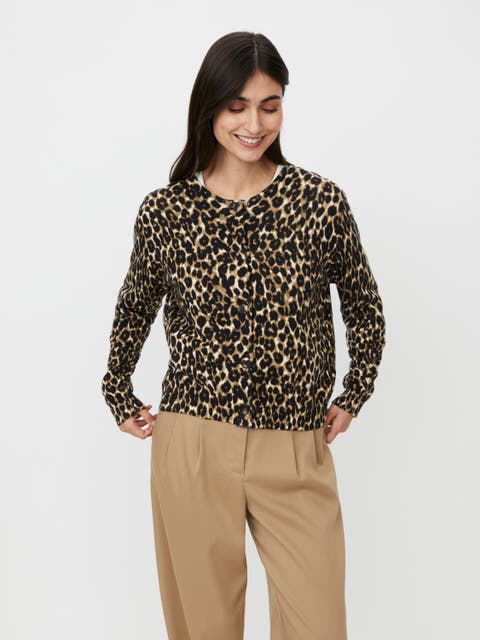 MaLika Leopard Print Cardigan