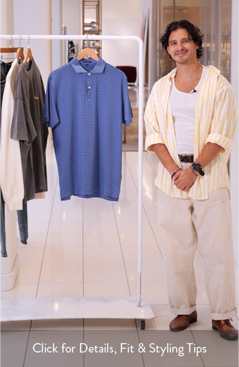 Bridge Stripe Performance Jersey Polo, sales video thumbnail