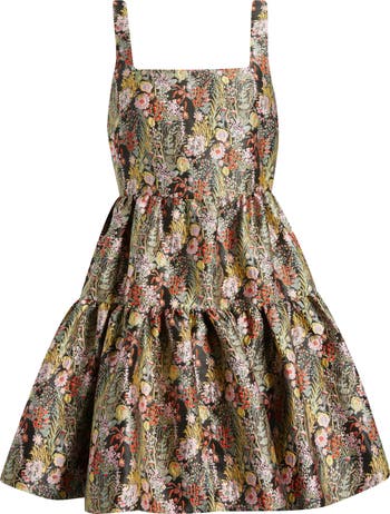 Chelsea28 Garden Brocade Fit & Flare Minidress | Nordstrom
