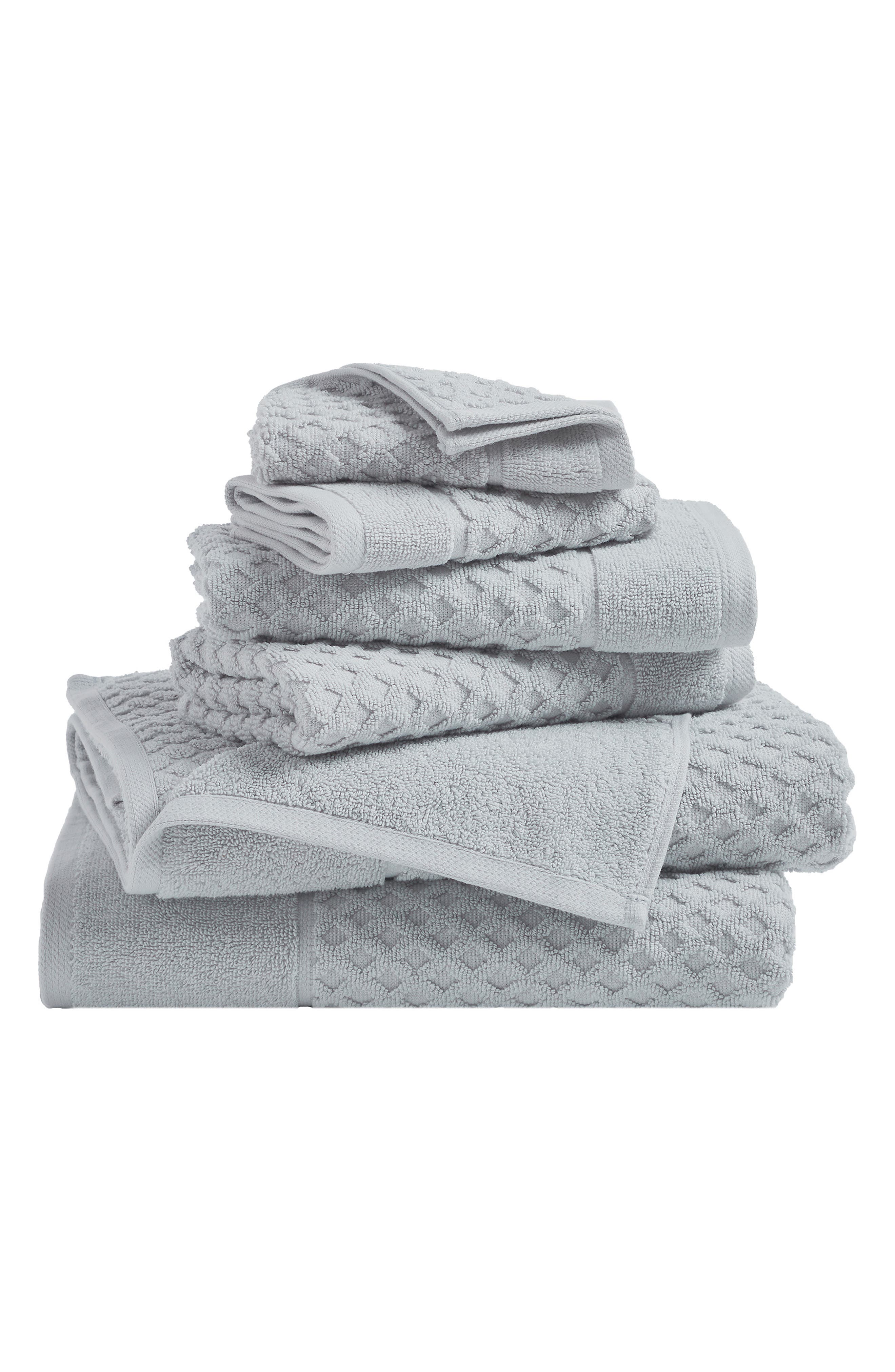 Woven & Weft Diamond Textured 6-Piece Towel Set