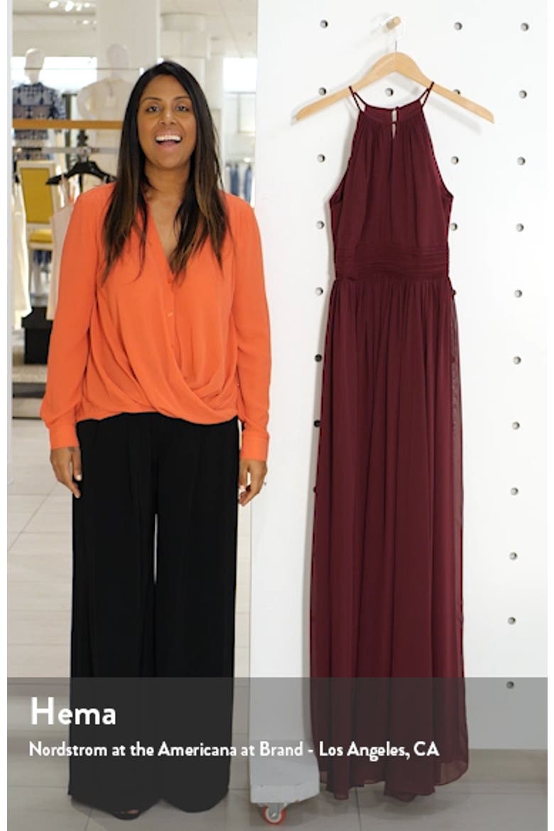 Keyhole Neck Chiffon A-Line Gown video