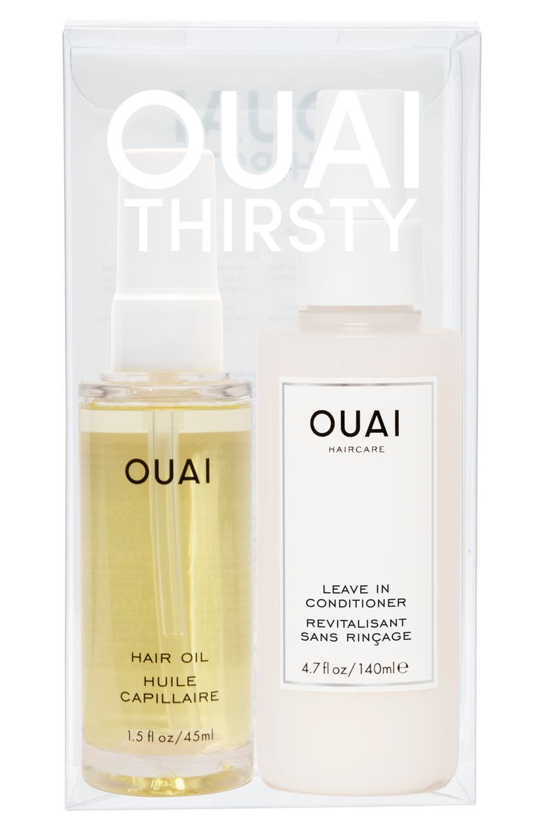 OUAI Thirsty Hair Oil & Leave-In Conditioner Kit, Alternate, color,