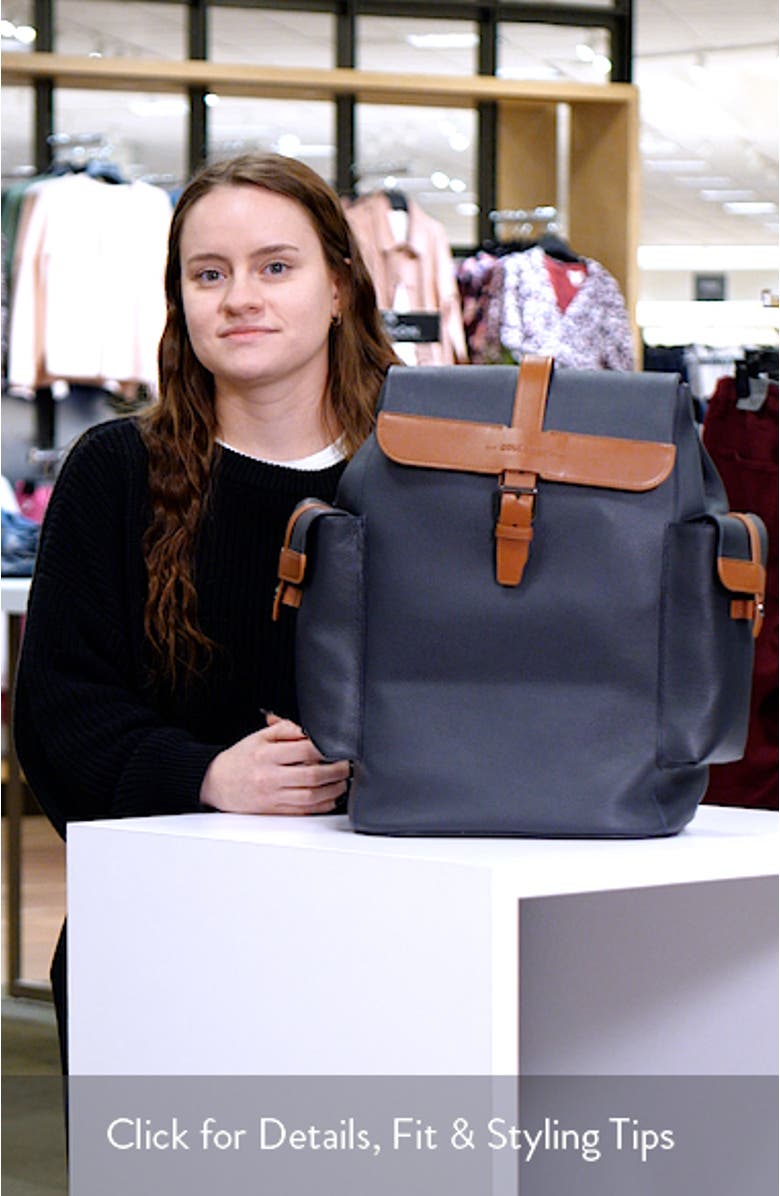 Triboro Leather Backpack, sales video thumbnail