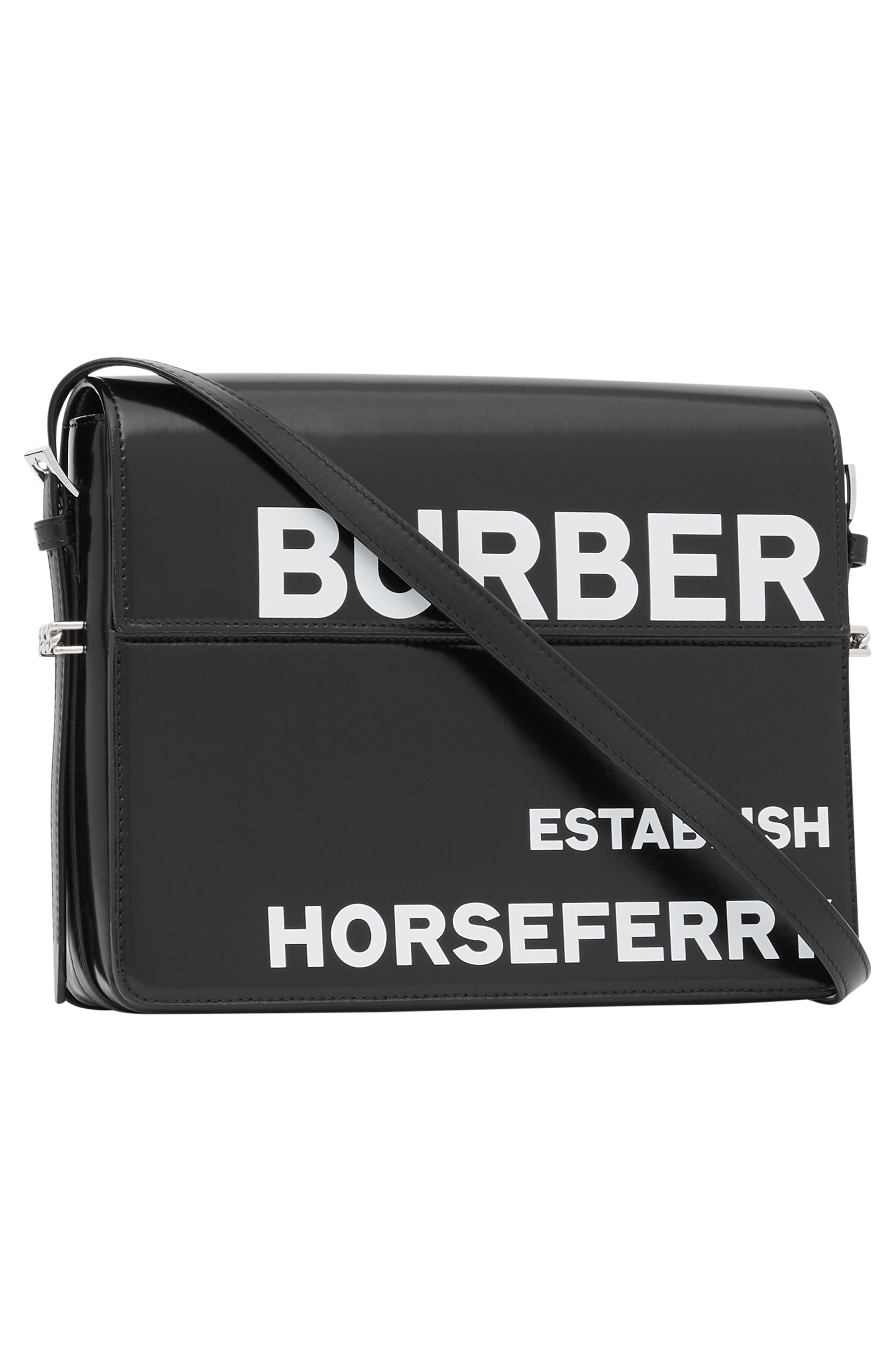 Burberry Large Grace Coated Canvas Shoulder Bag, Alternate, color, 