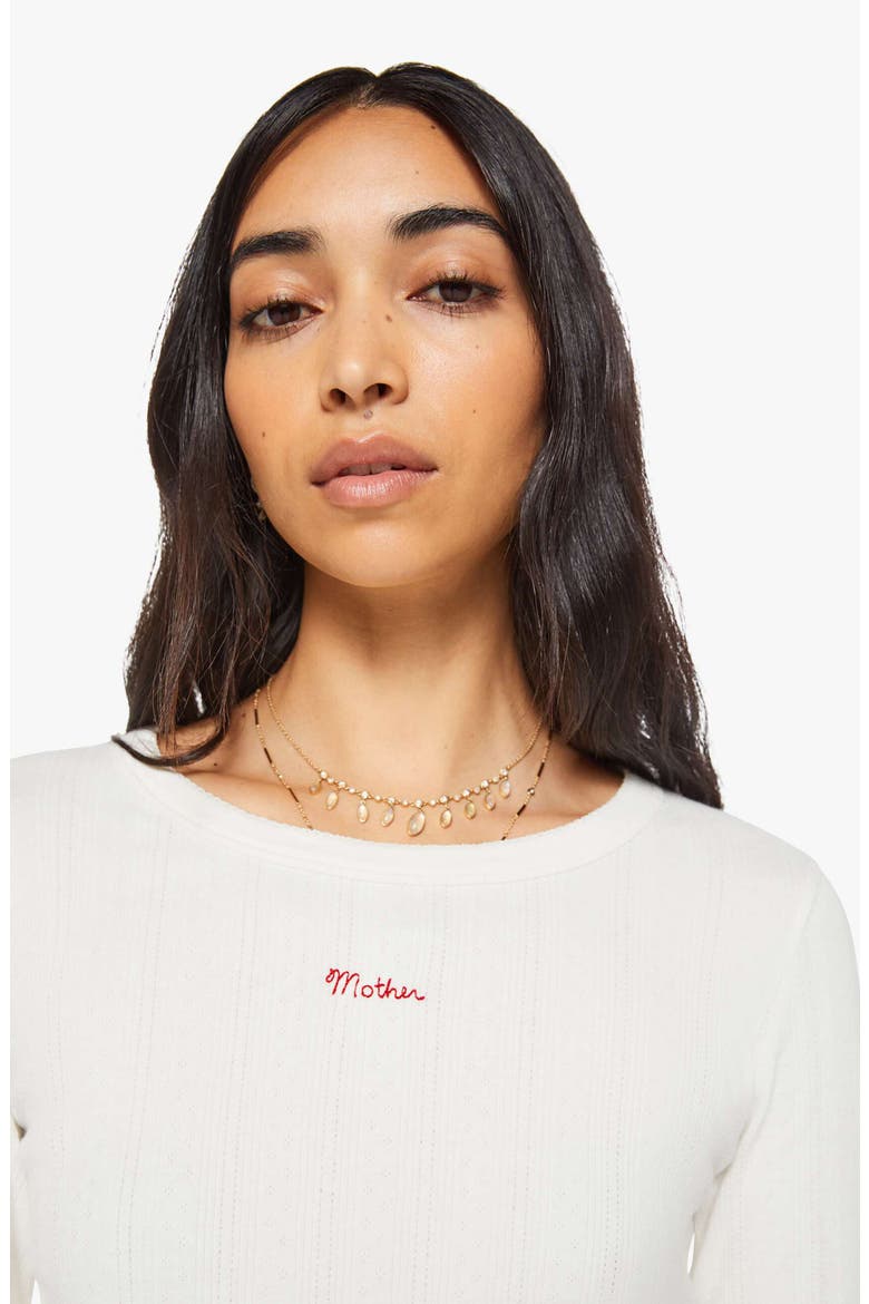 The Itty Bitty Pointelle Knit Top, Alternate, color, WHISPER WHITE