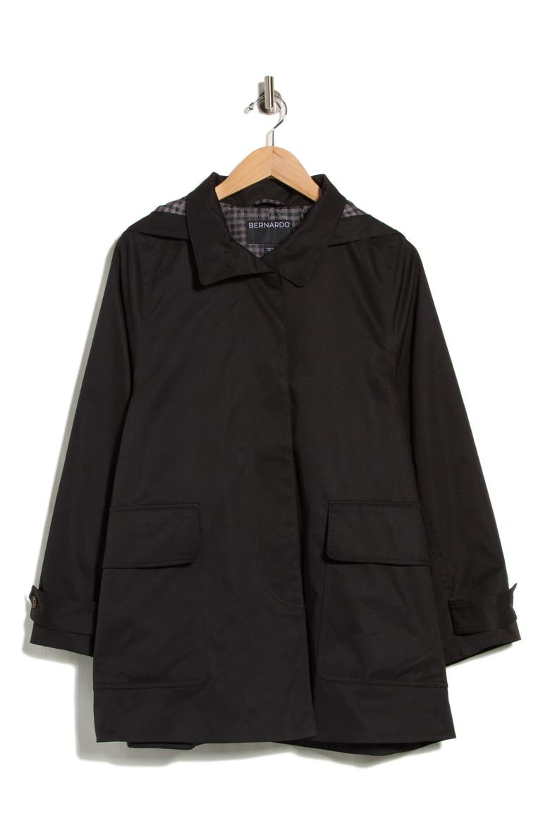 Recycled Polyester Rain Coat, Alternate, color, BLACK