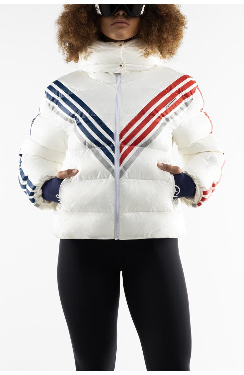 Malibu Ski Club Monogram Mountains Jacket, Main, color, White