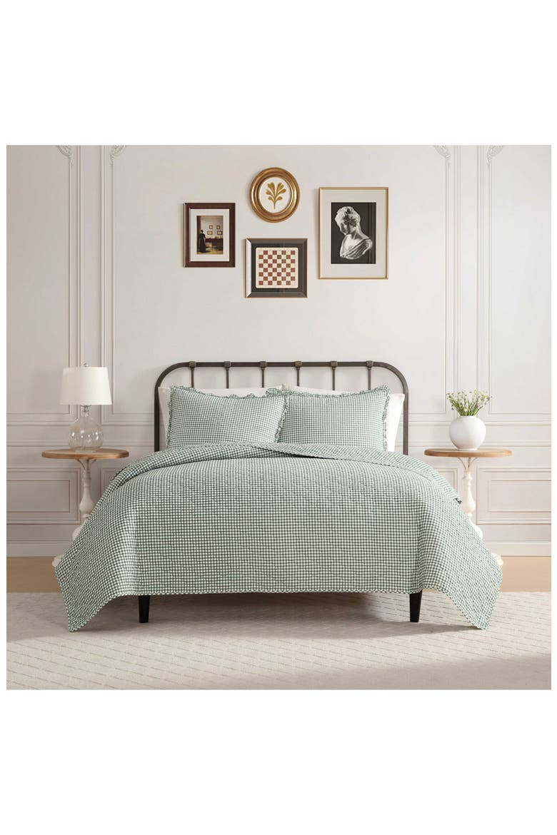 Bedford Quilt & Sham Set, Alternate, color, DARK GREEN