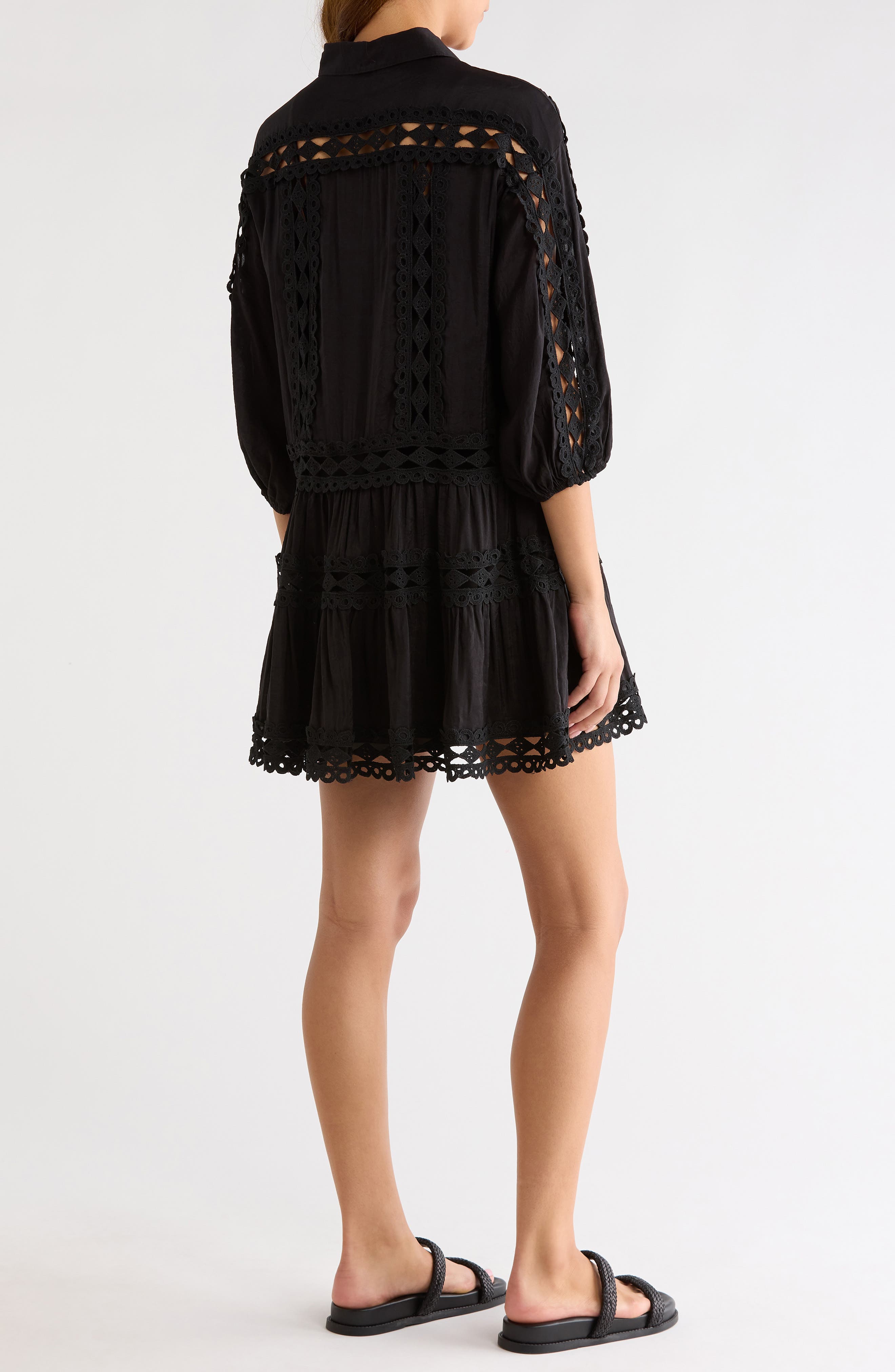 Lace Trim Cover-Up Dress - image 2