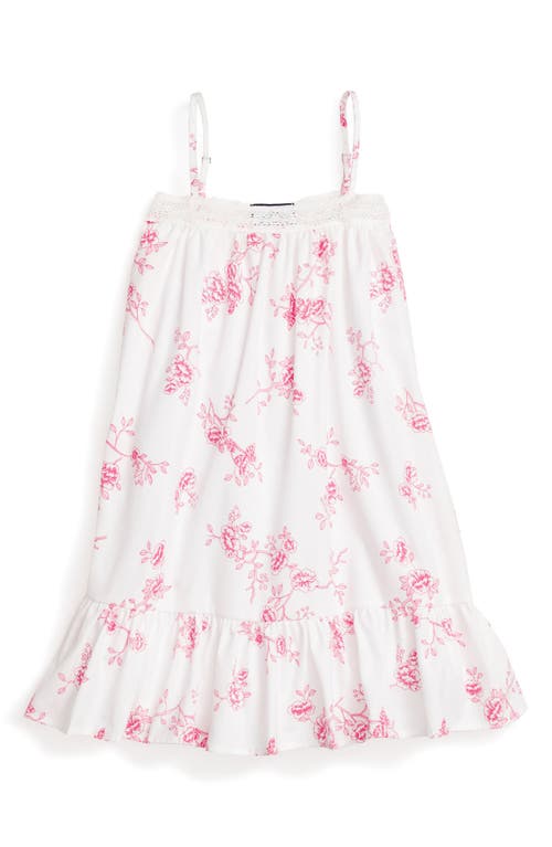 Petite Plume Kids' English Rose Print Nightgown In Neutral
