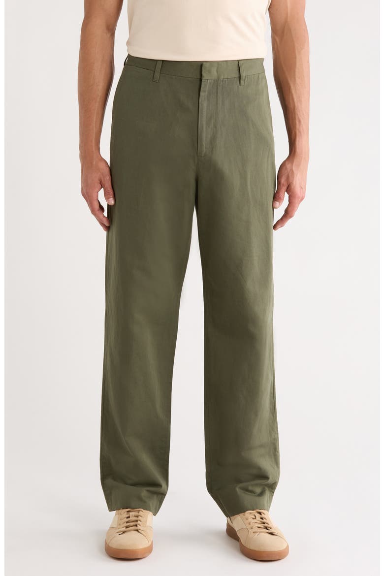 Louie Cotton & Linen Chinos, Main, color, COULTER GREEN