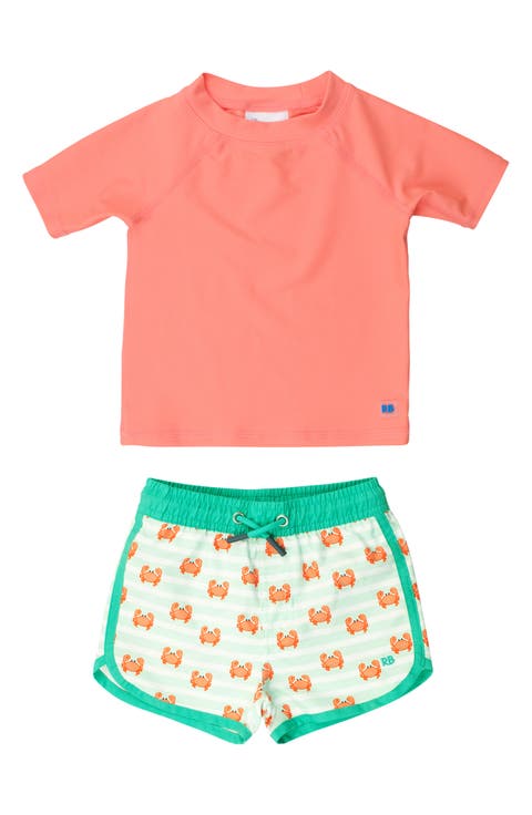 Short Sleeve Two-Piece Rashguard Swimsuit (Baby)