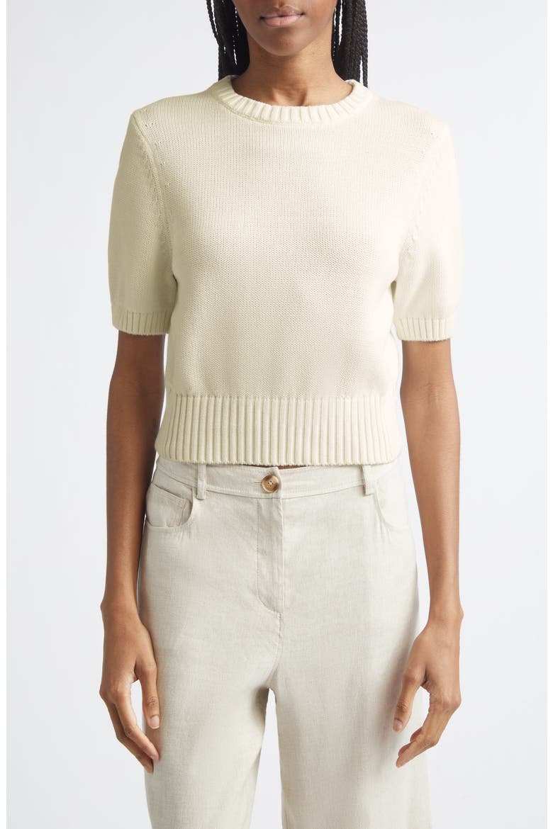 Elsie Short Sleeve Sweater, Main, color, IVORY