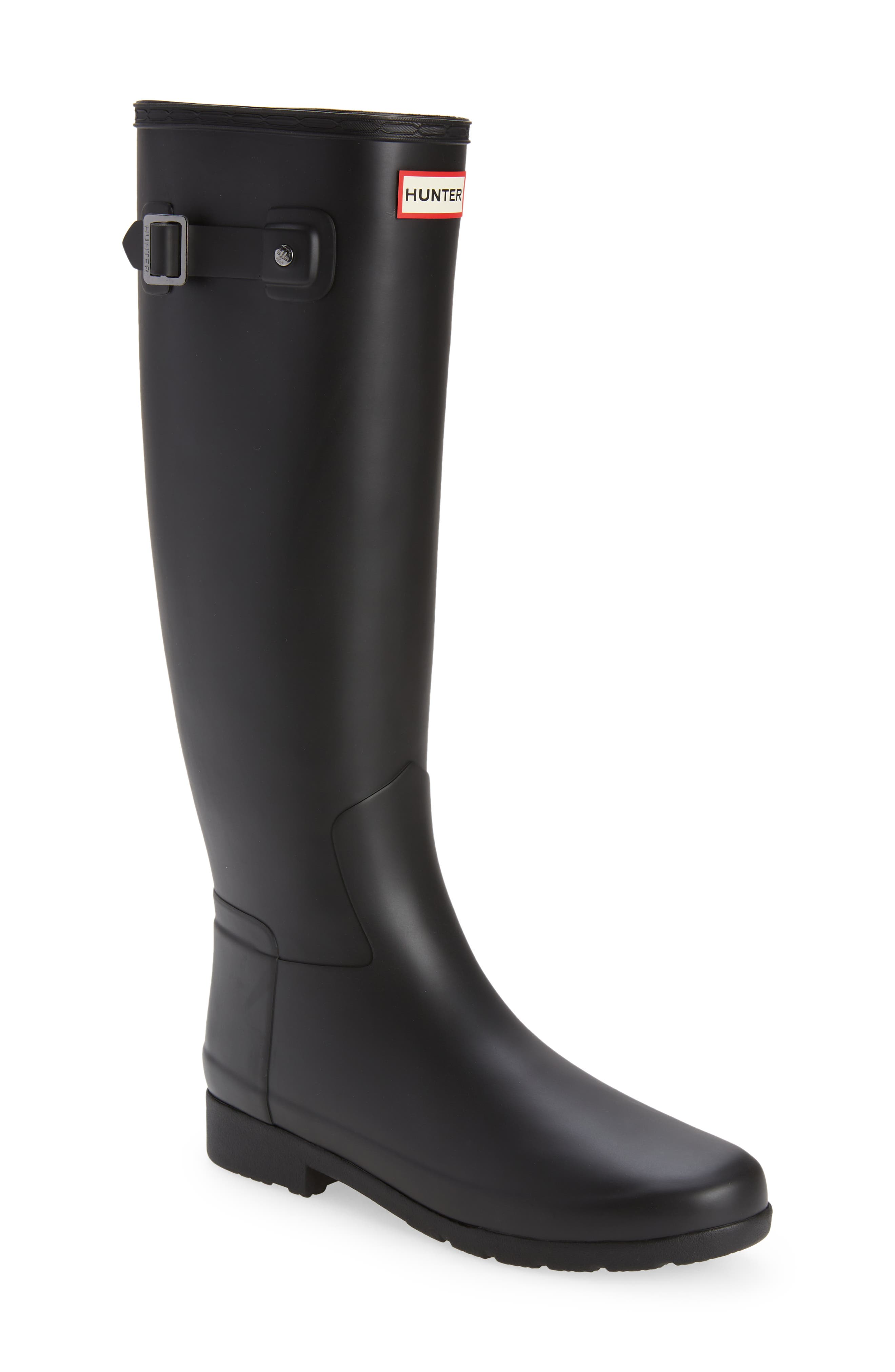Hunter Refined Tall Waterproof Knee High Boot, Main, color, 