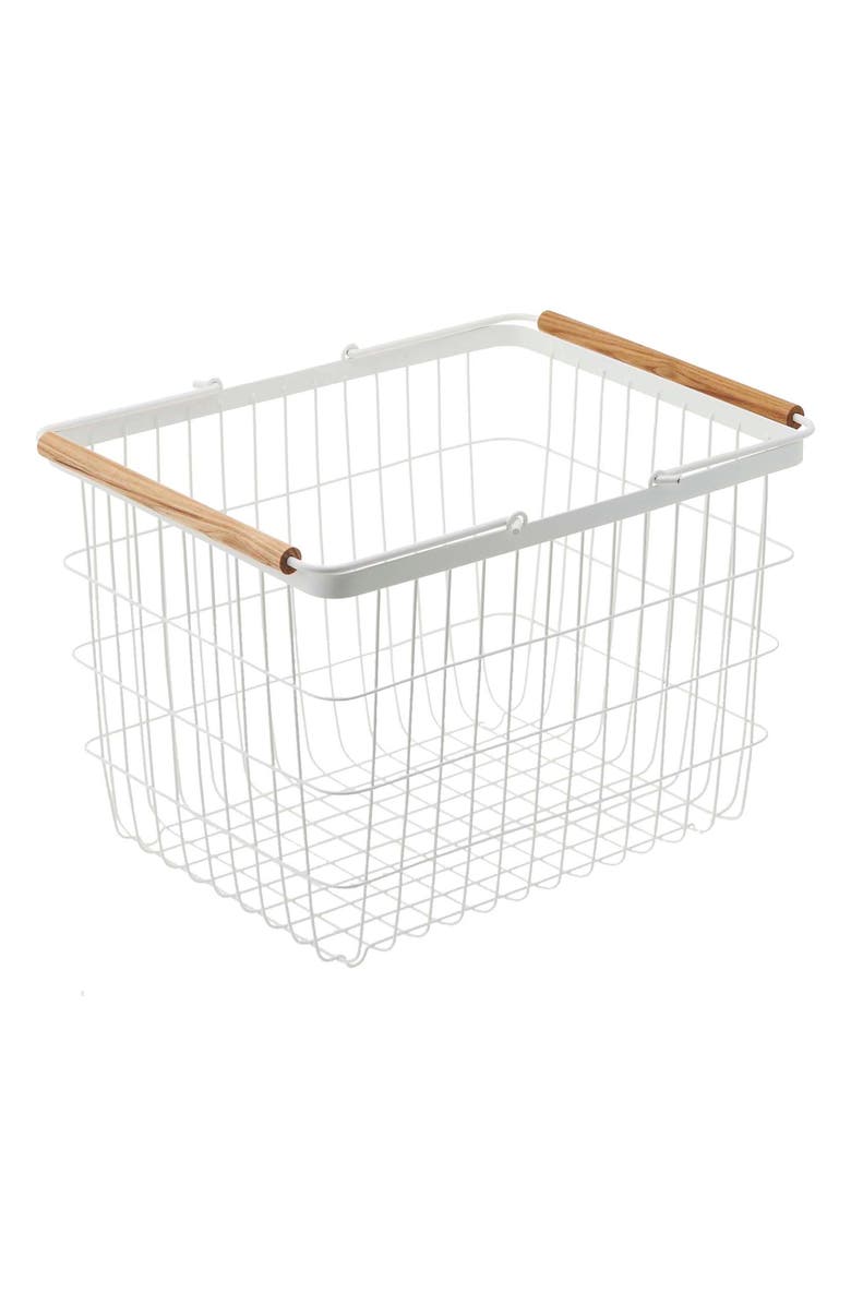 Yamazaki Tosca Laundry Basket, Alternate, color, White
