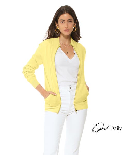 Pure Cashmere Zip Cardigan
