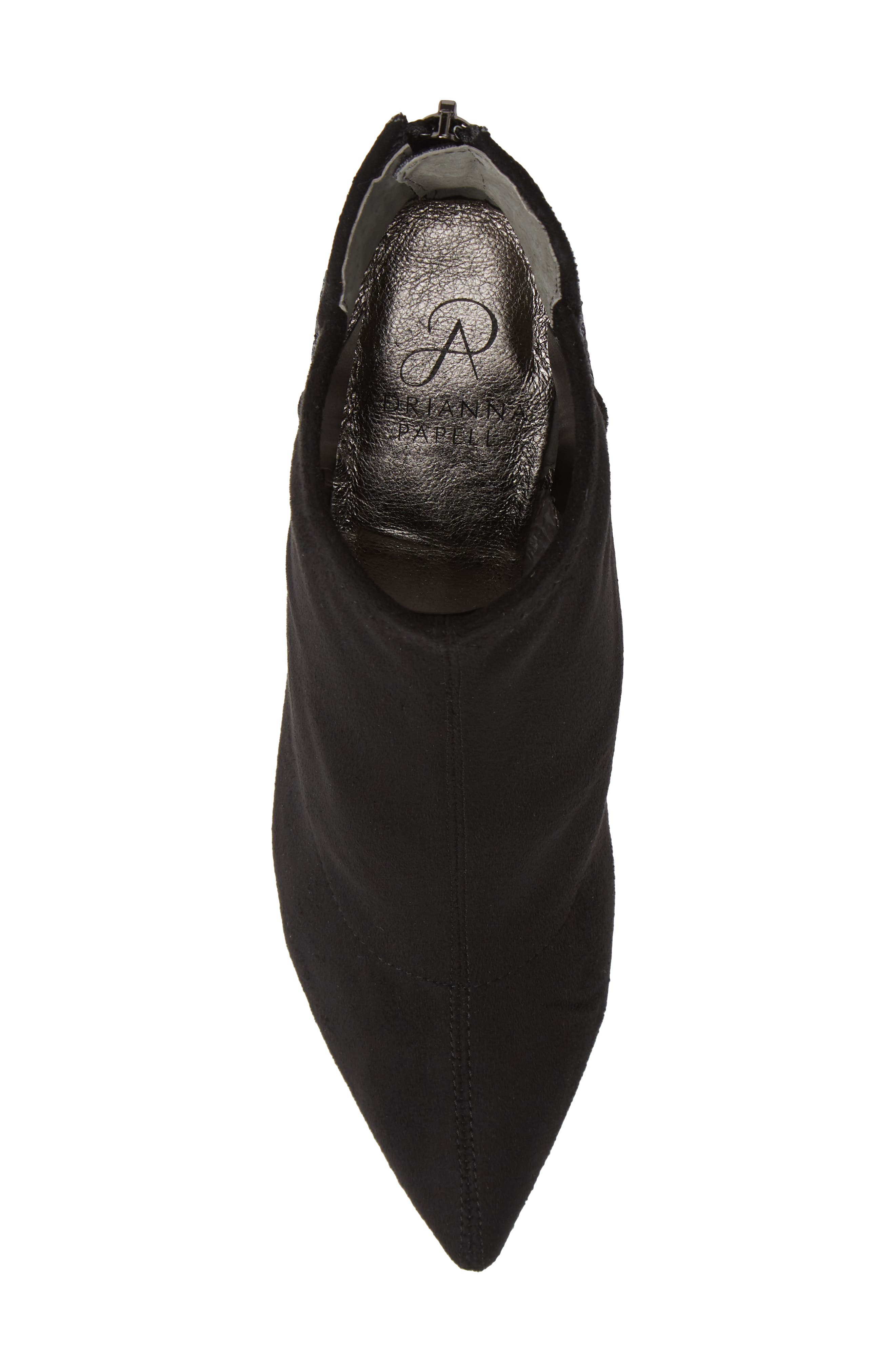 Honey Pointy Toe Stretch Bootie, Alternate, color, BLACK GLITTER SUEDE