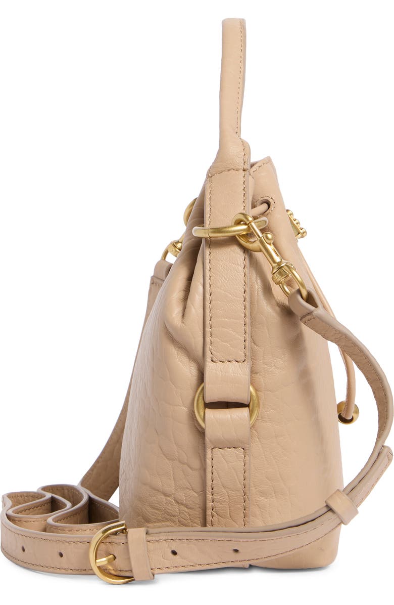Vince Camuto Pippa Leather Bucket Bag, Alternate, color, Brown