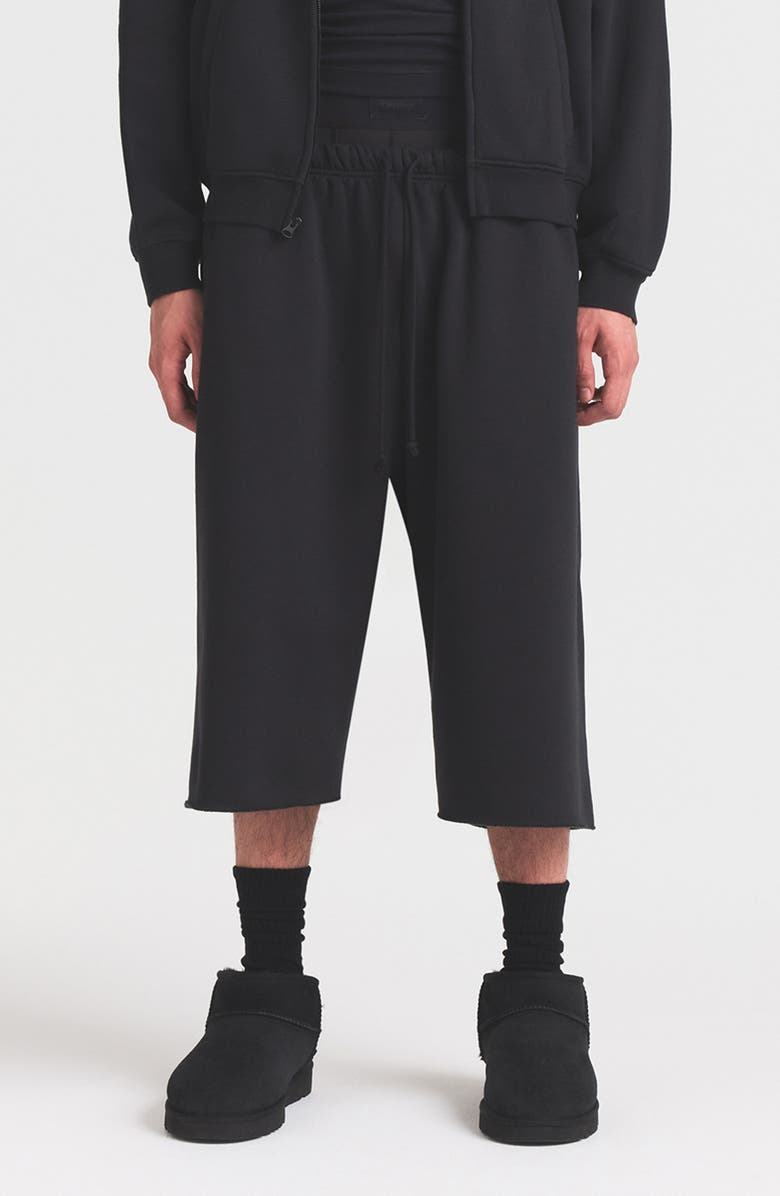 SKIMS Relaxed Long Shorts, Main, color, Washed Onyx